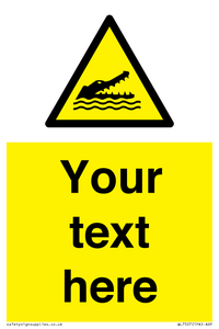 Custom Warning crocodiles, alligators or cayman